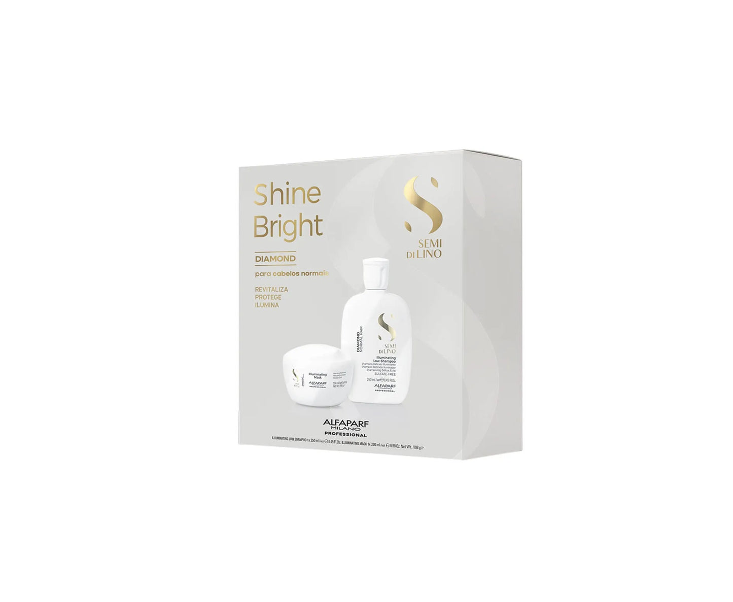 KIT SEMI DI LINO SHAMPOO E MASCARA DIAMOND - ALFAPARF