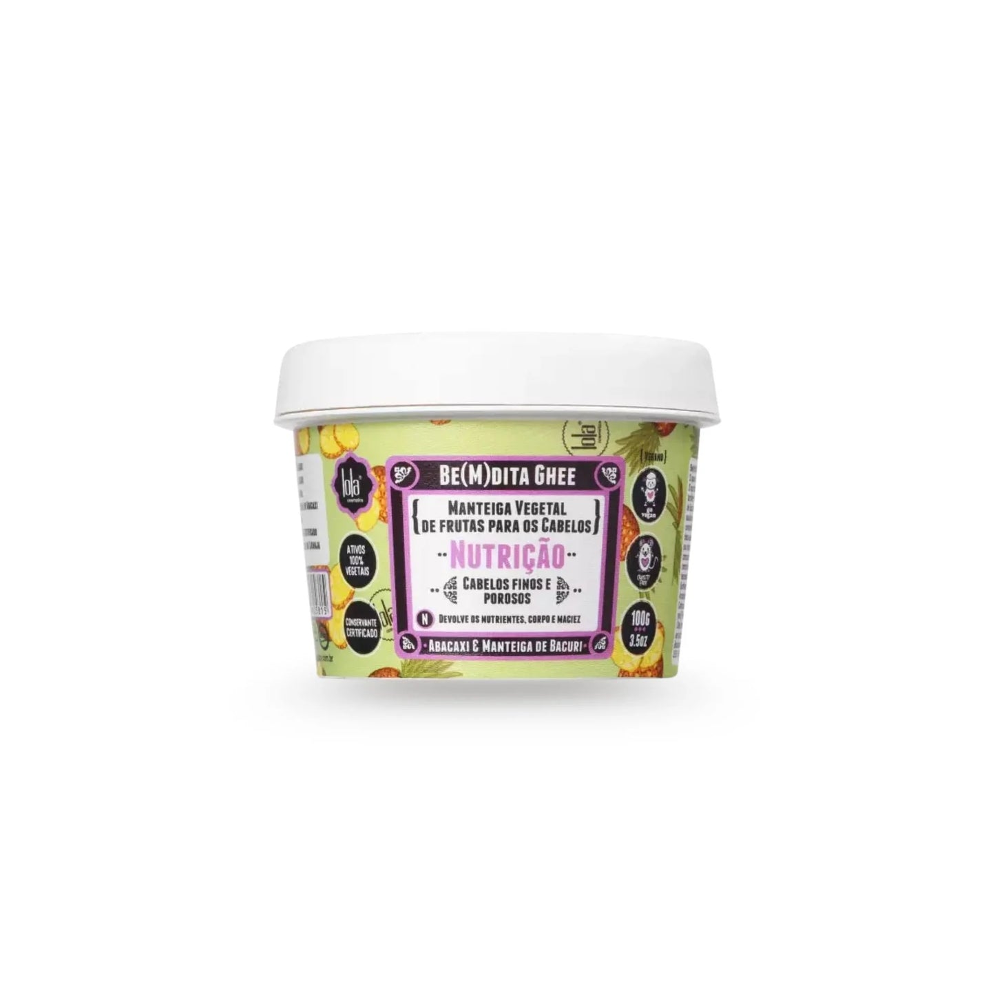 MASCARA BEMDITA GHEE NUTRIÇÃO ABACAXI 100G - LOLA COSMETICS
