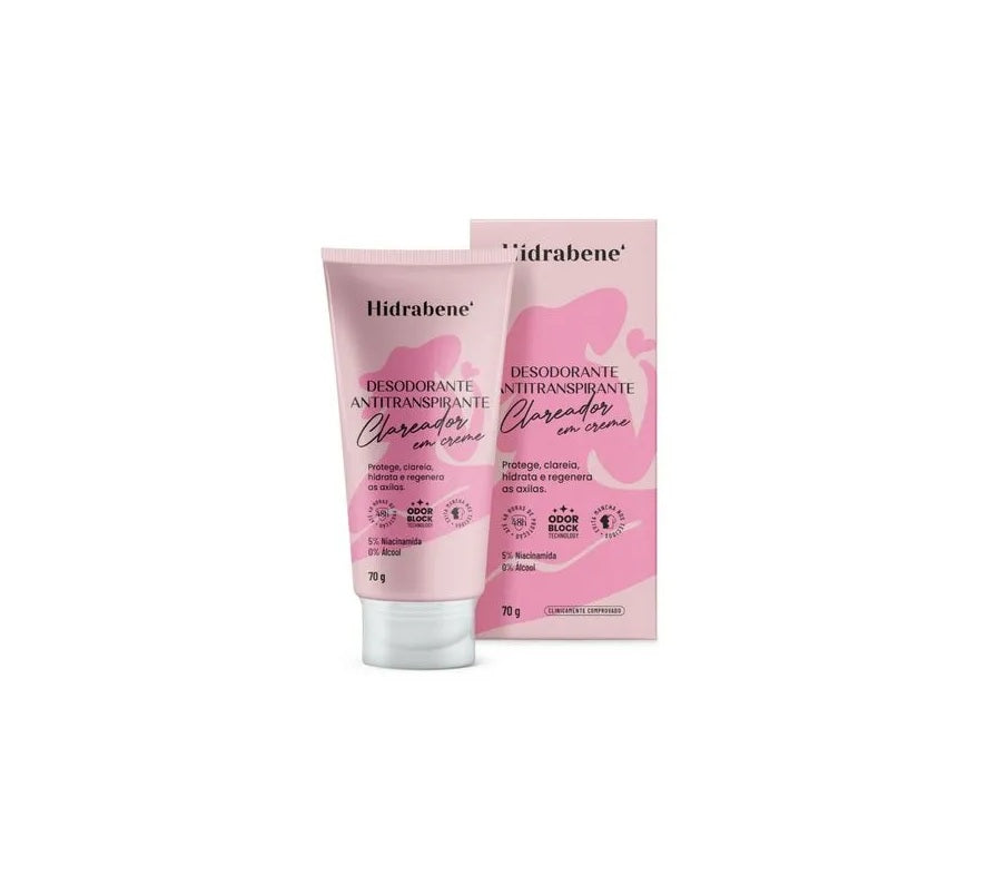 DESODORANTE ANTITRANSPIRANTE CLAREADOR EM CREME 70G - HIDRABENE
