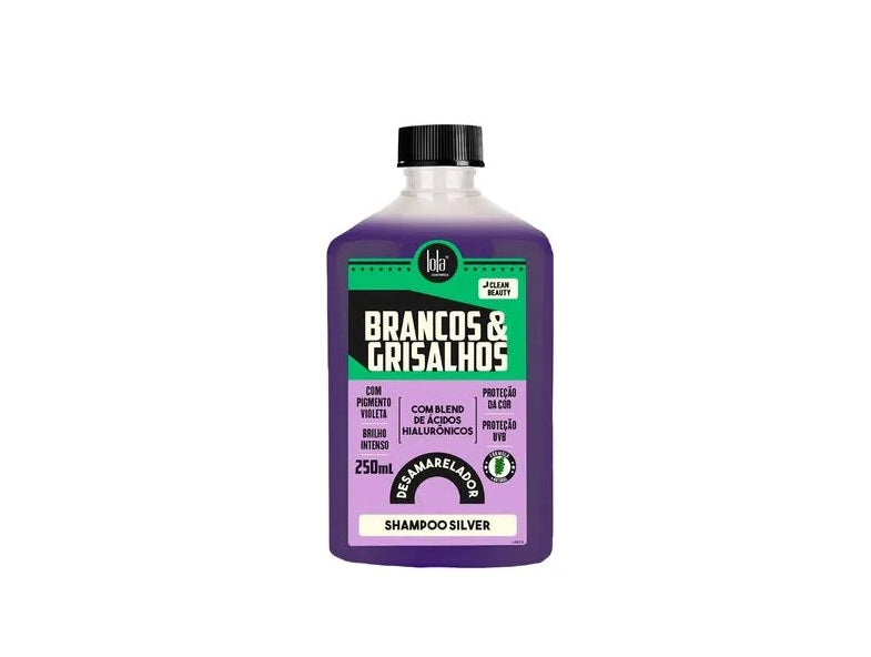 SHAMPOO SILVER DESAMARELADOR BRANCOS E GRISALHOS 250ML - LOLA COSMETICS