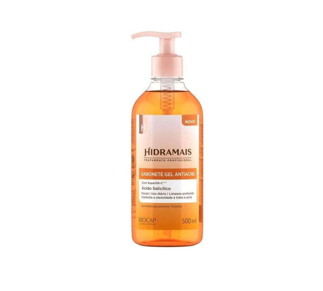SABONETE GEL ANTIACNE SUPEROX-C 500ML - HIDRAMAIS