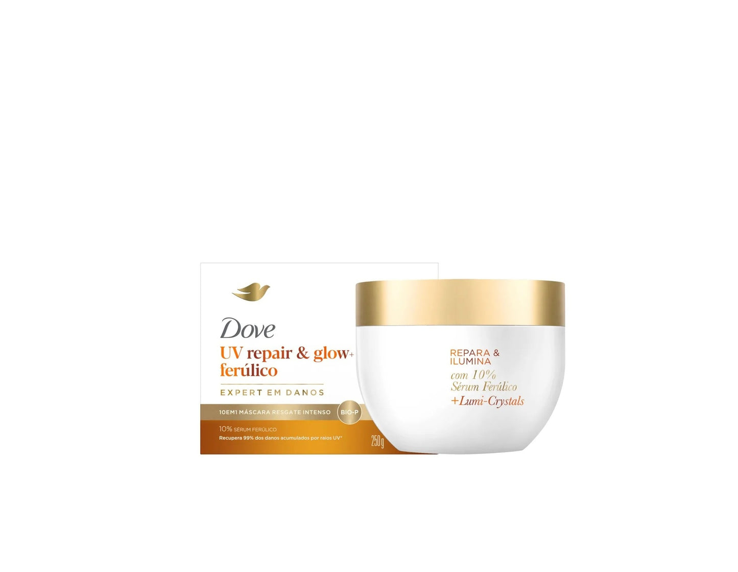 MÁSCARA 10 EM 1 UV REPAIR & GLOW FERULICO 250G - DOVE