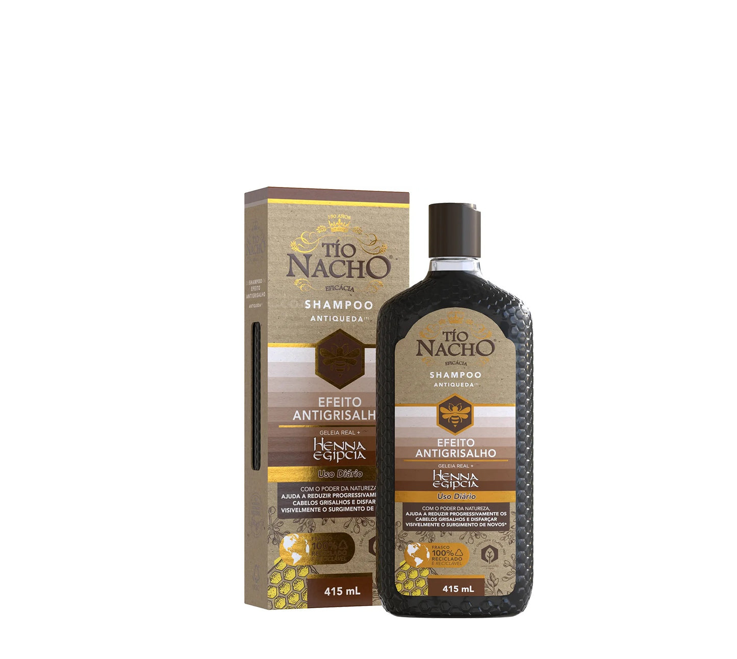 SHAMPOO EFEITO ANTIGRISALHO 415ML - TIO NACHO