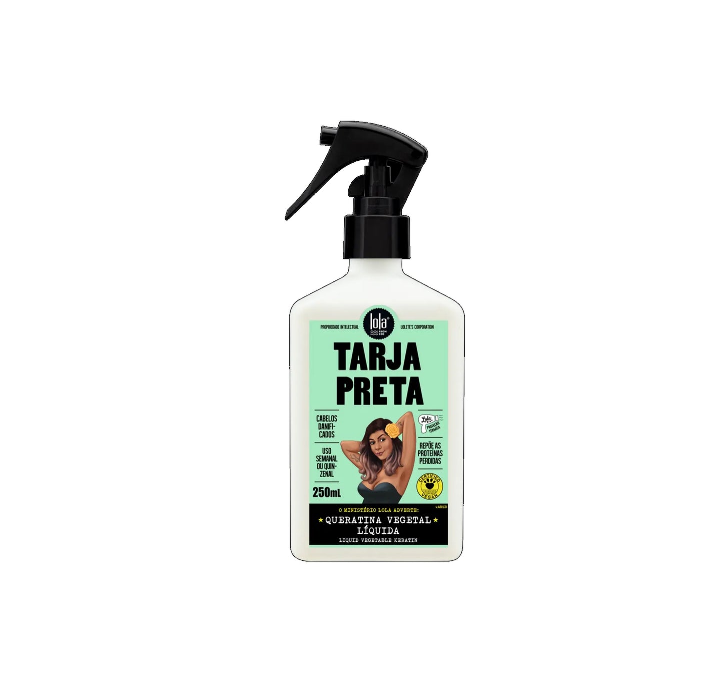 SPRAY TARJA PRETA QUERATINA VEGETAL LIQUIDA 250ML - LOLA COSMETICS