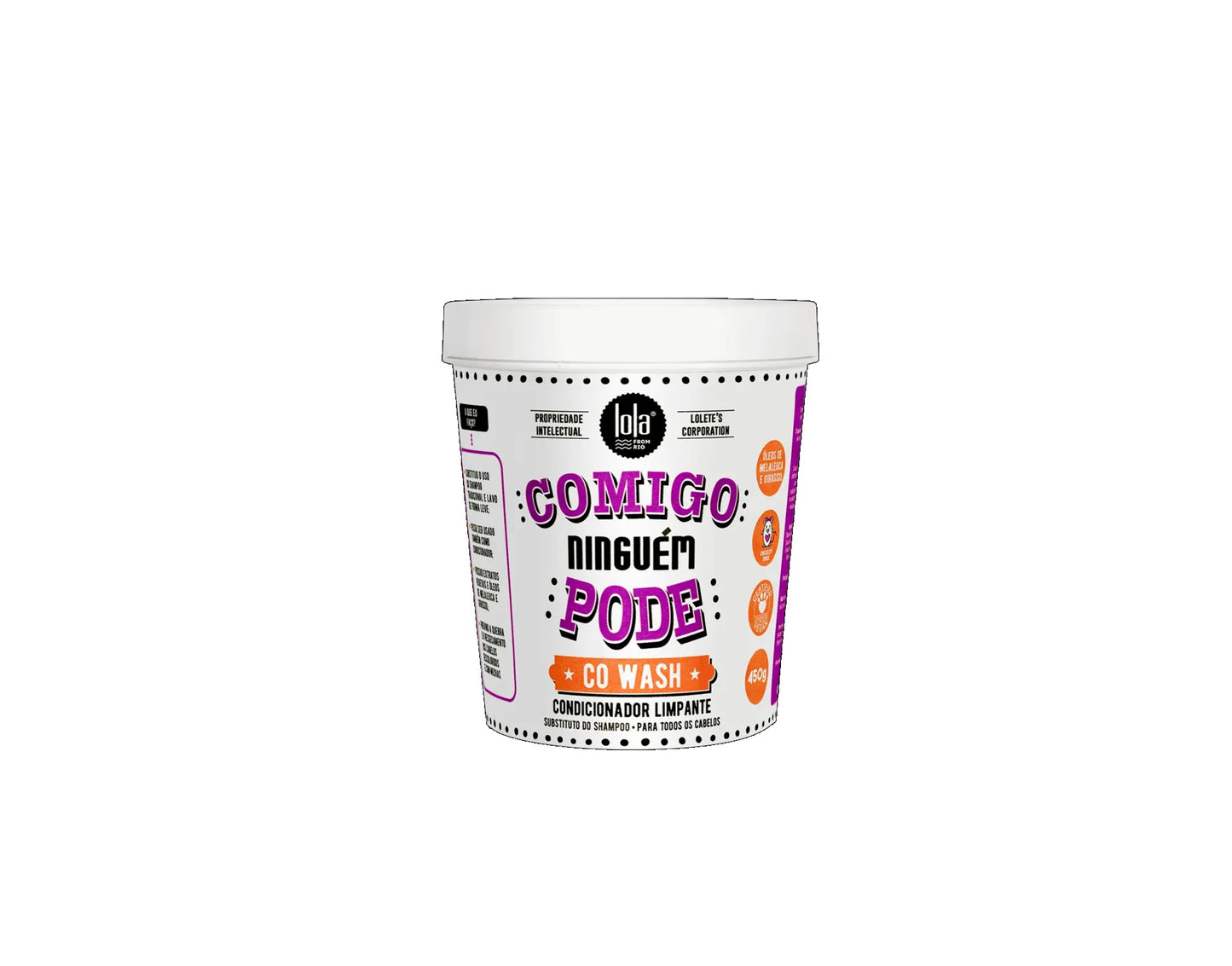 CONDICIONADOR CO WASH COMIGO NINGUEM PODE 450G - LOLA COSMETICS