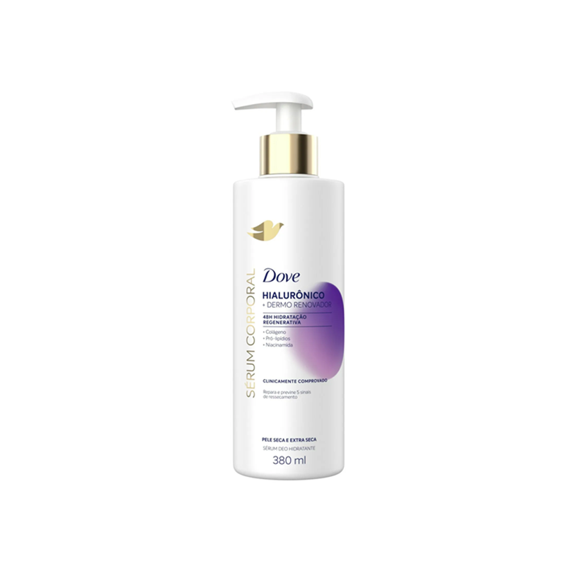 LOÇÃO SERUM HIALURONICO + DERMO RENOVADOR 380ML - DOVE