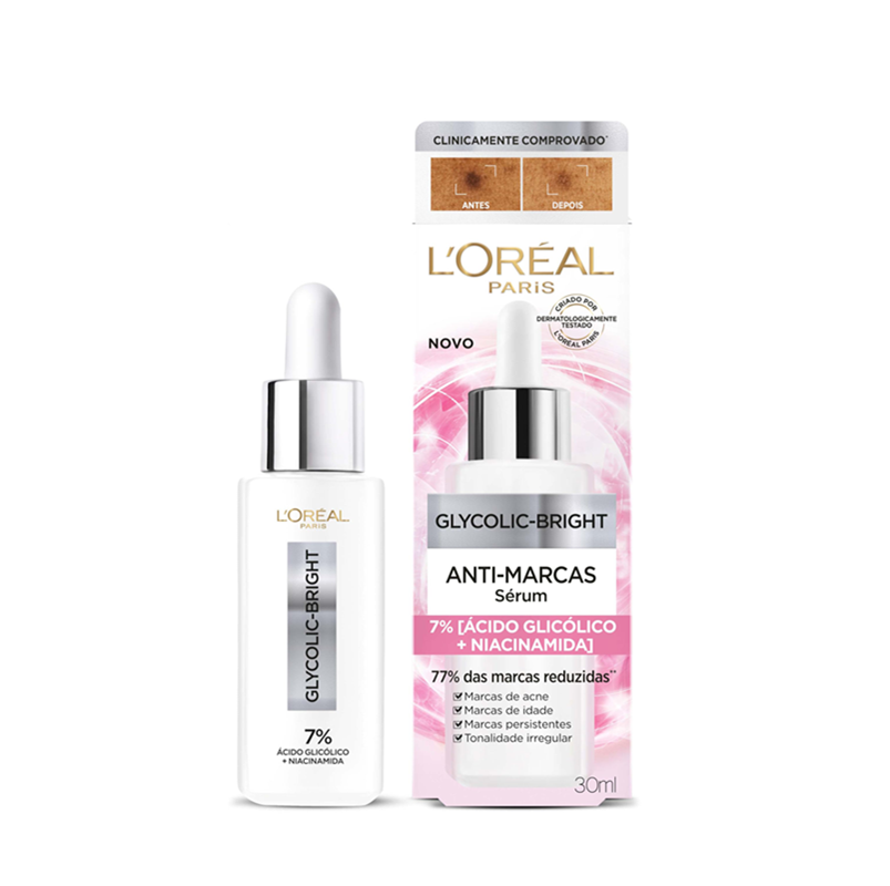 SERUM FACIAL GLYCOLIC BRIGHT ANTI MARCAS 30ML - LOREAL