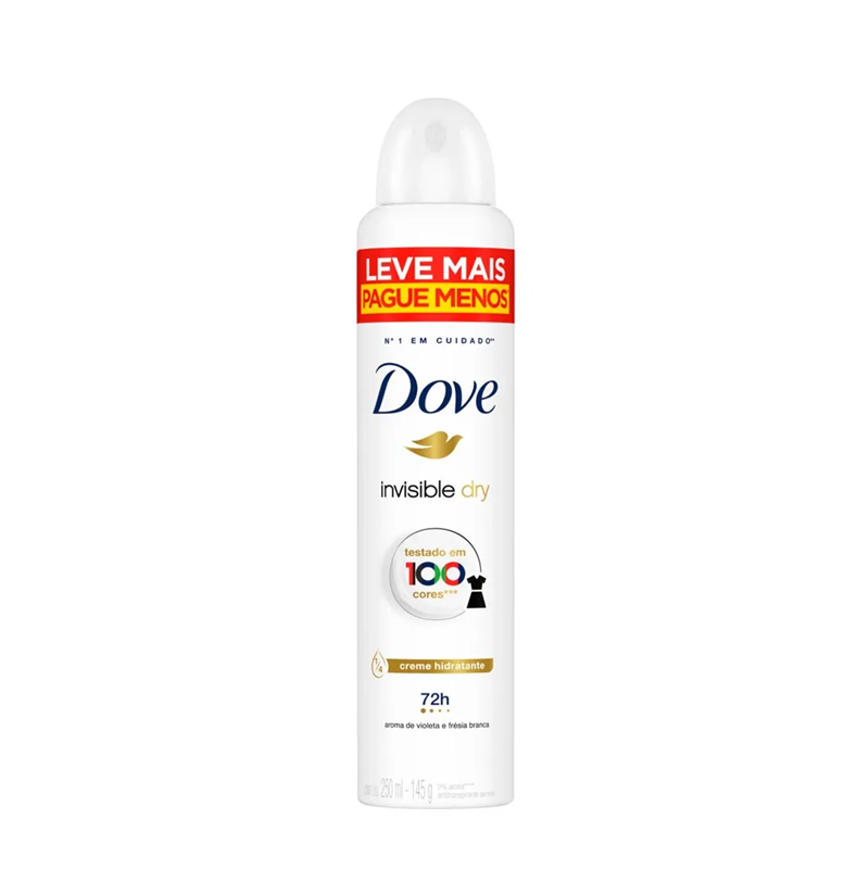DESODORANTE AEROSOL FEMININO INVISIBLE DRY 250ML - DOVE