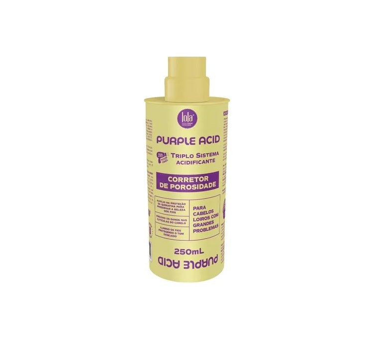 CORRETOR DE POROSIDADE PARA LOIROS PURPLE ACID 250ML - LOLA COSMETICS