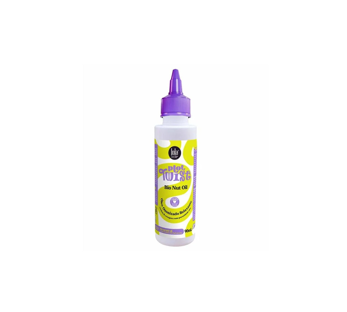 OLEO RELAXANTE PARA CACHOS COM POROSIDADE ALTA PLOT TWIST BIO NUT OIL 90ML - LOLA COSMETICS