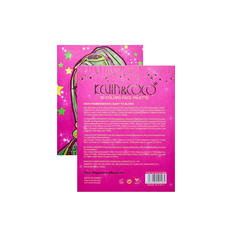 PALETA FACIAL 80 CORES - KEVIN & COCO