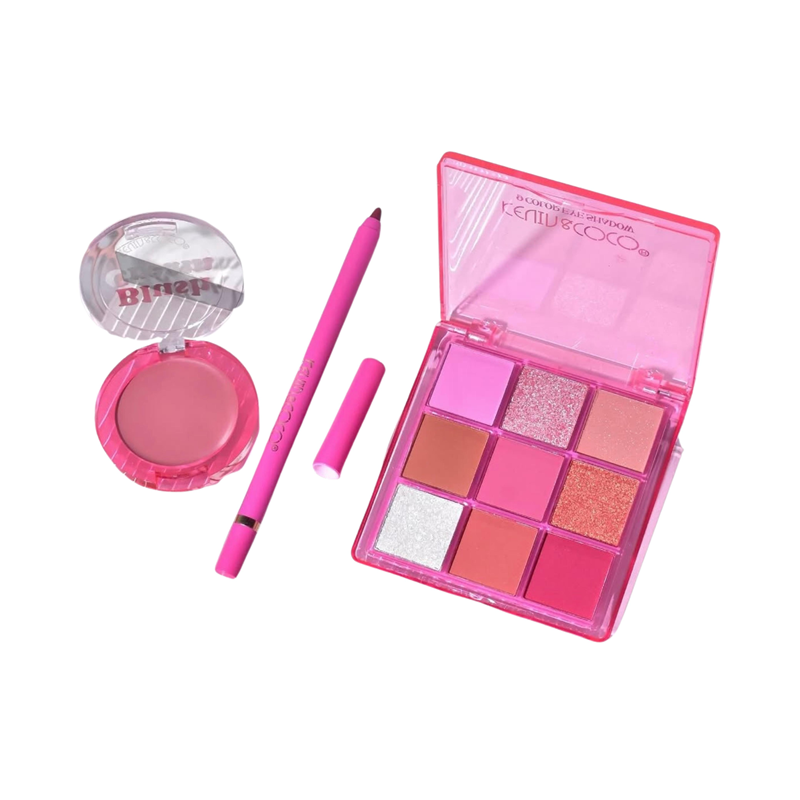 PALETA FACIAL SOMBRAS BLUSH E BATOM 37 CORES - KEVIN & COCO