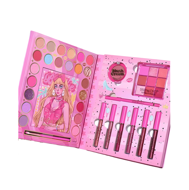 PALETA FACIAL SOMBRAS BLUSH E BATOM 37 CORES - KEVIN & COCO