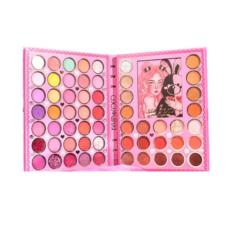 PALETA DE SOMBRAS E ILUMINADOR 62 CORES - KEVIN & COCO