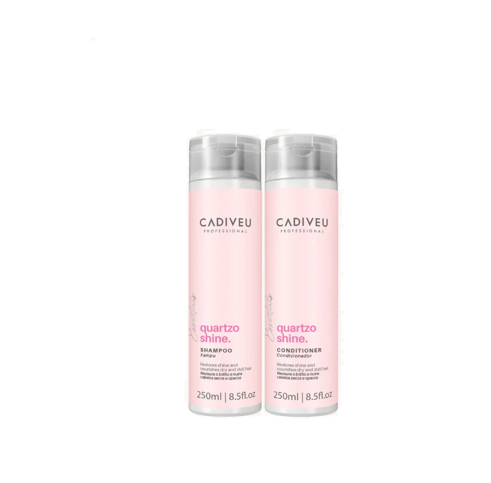 KIT SHAMPOO E CONDICIONADOR BRILHO E NUTRIÇÃO QUARTZO SHINE 25ML - CADIVEU