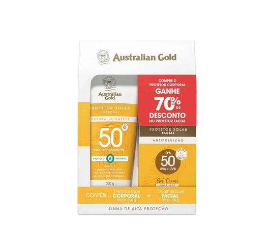 KIT PROTETOR SOLAR FACIAL E CORPORAL - AUSTRALIAN GOLD