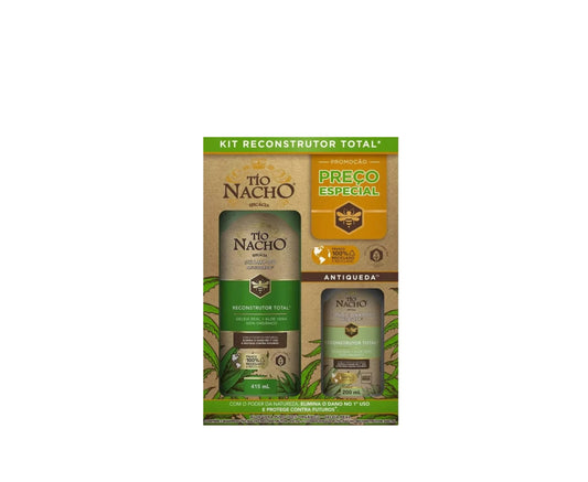 KIT SHAMPOO E CONDICIONADOR RECONSTRUTOR TOTAL - TIO NACHO