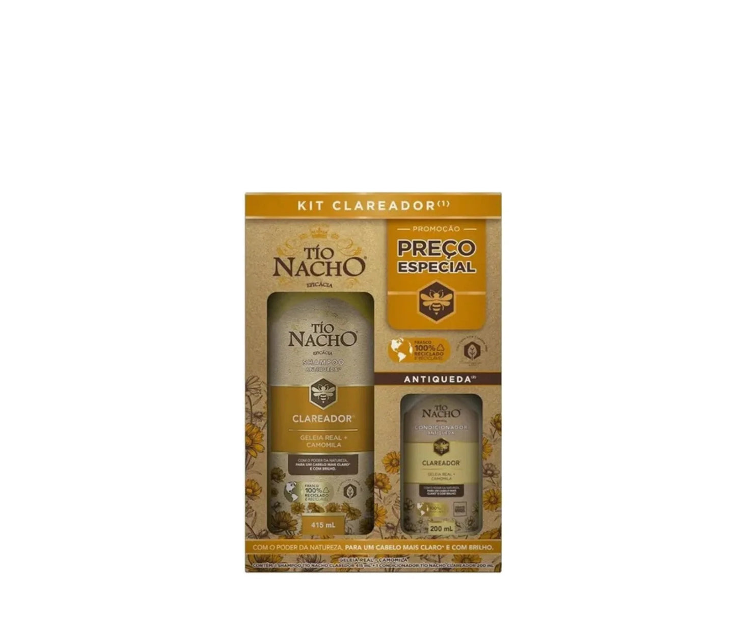 KIT SHAMPOO E CONDICIONADOR CLAREADOR - TIO NACHO