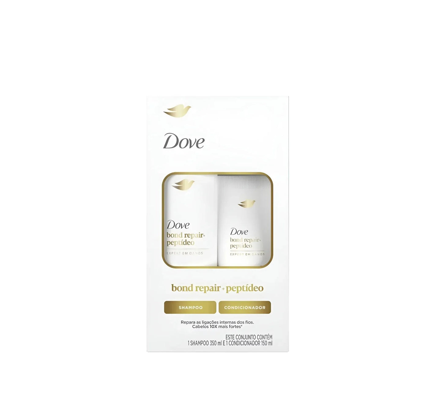 KIT SHAMPOO 350ML E CONDICIONADOR 150ML BOND REPAIR + PEPTIDEO - DOVE