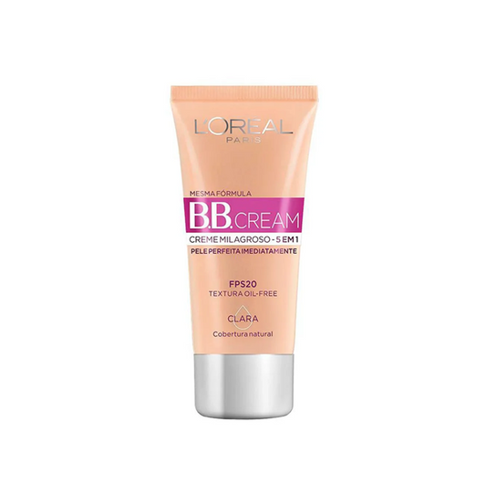 BB CREAM CREME MILAGROSO 5X1 FPS20 COR CLARA 30ML - LOREAL
