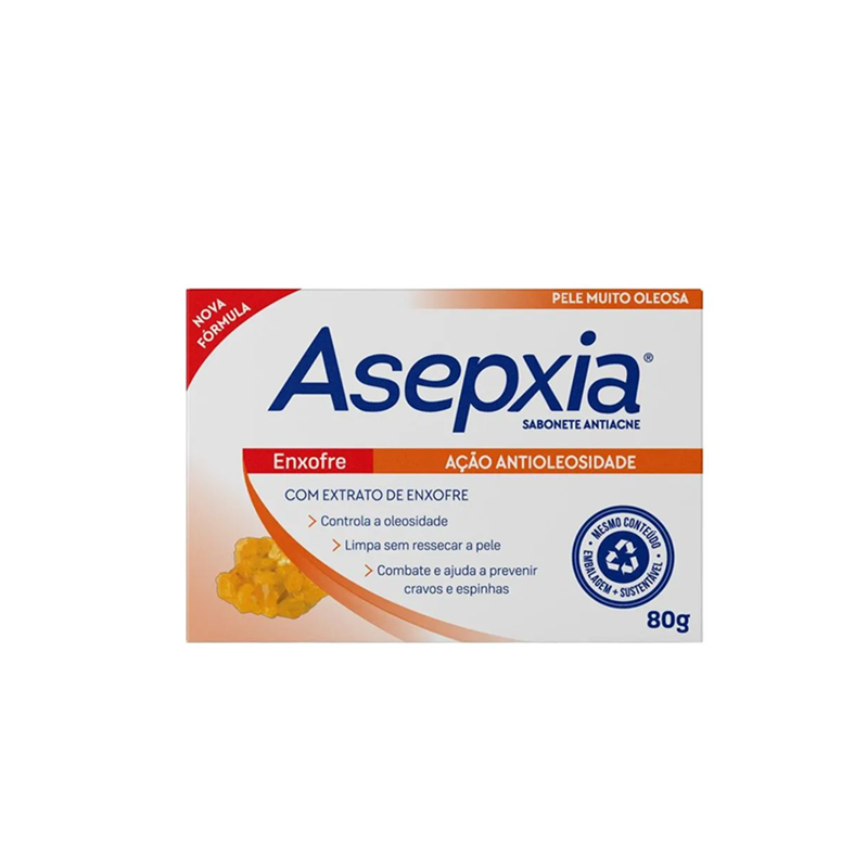 SABONETE ENXOFRE AÇÃO ANTIOLESIDADE 80G - ASEPXIA