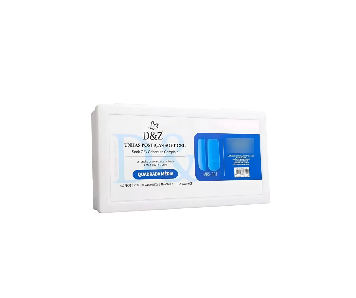 TIPS PARA SOFT GEL QUADRADA MEDIA X500 - DZ