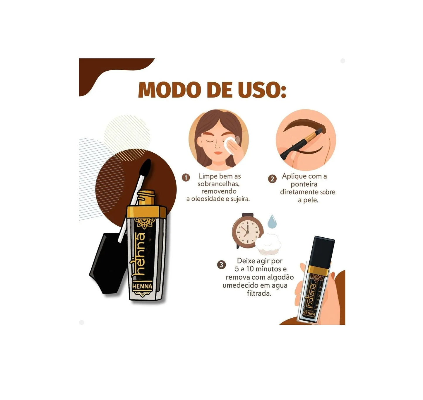 HENNA PRONTA CASTANHO ESCURO - INDIANA BEAUTY