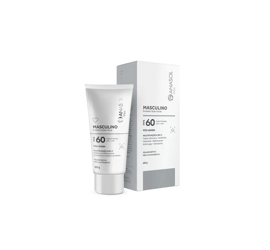 PROTETOR SOLAR FACIAL MASCULINO FPS60 POS BARBA 60G - ANASOL