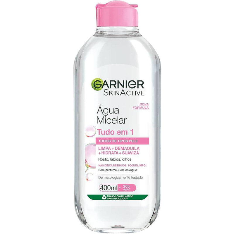 AGUA MICELAR SKIN ACTIVE TUDO EM 1 400ML - GARNIER