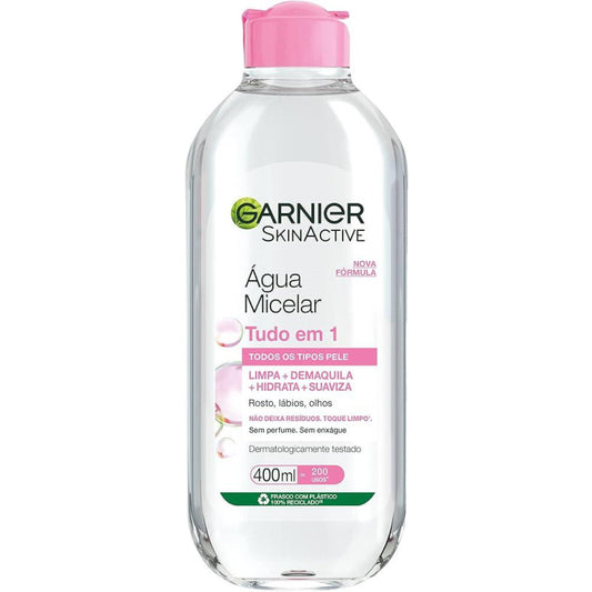 AGUA MICELAR SKIN ACTIVE TUDO EM 1 400ML - GARNIER