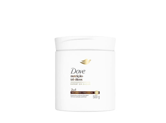 CREME TRATAMENTO E FINALIZAÇÃO 2 EM 1 NUTRIÇÃO + TRI OLEOS 500G - DOVE